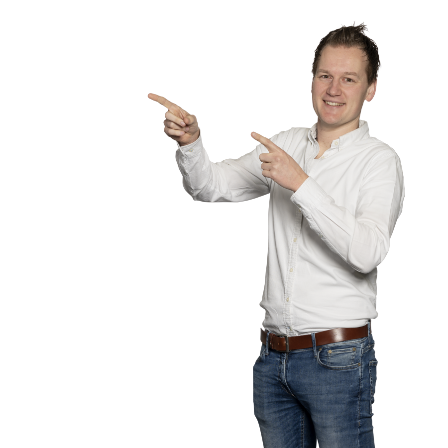 Rik wijst naar links