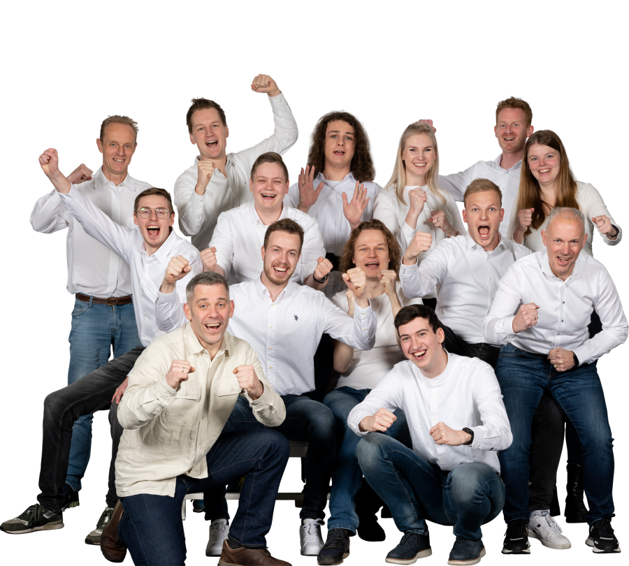 Blij team straalt onze passie uit
